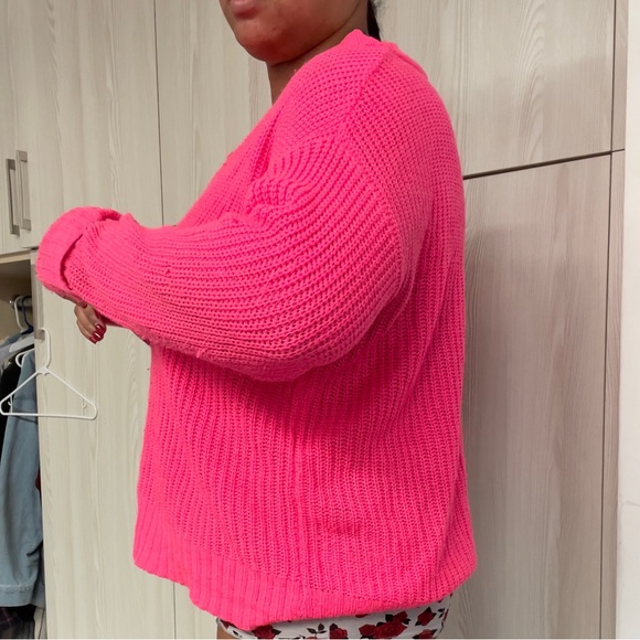 Oversized Pink Knitted Sweater - Picture 3 of 5